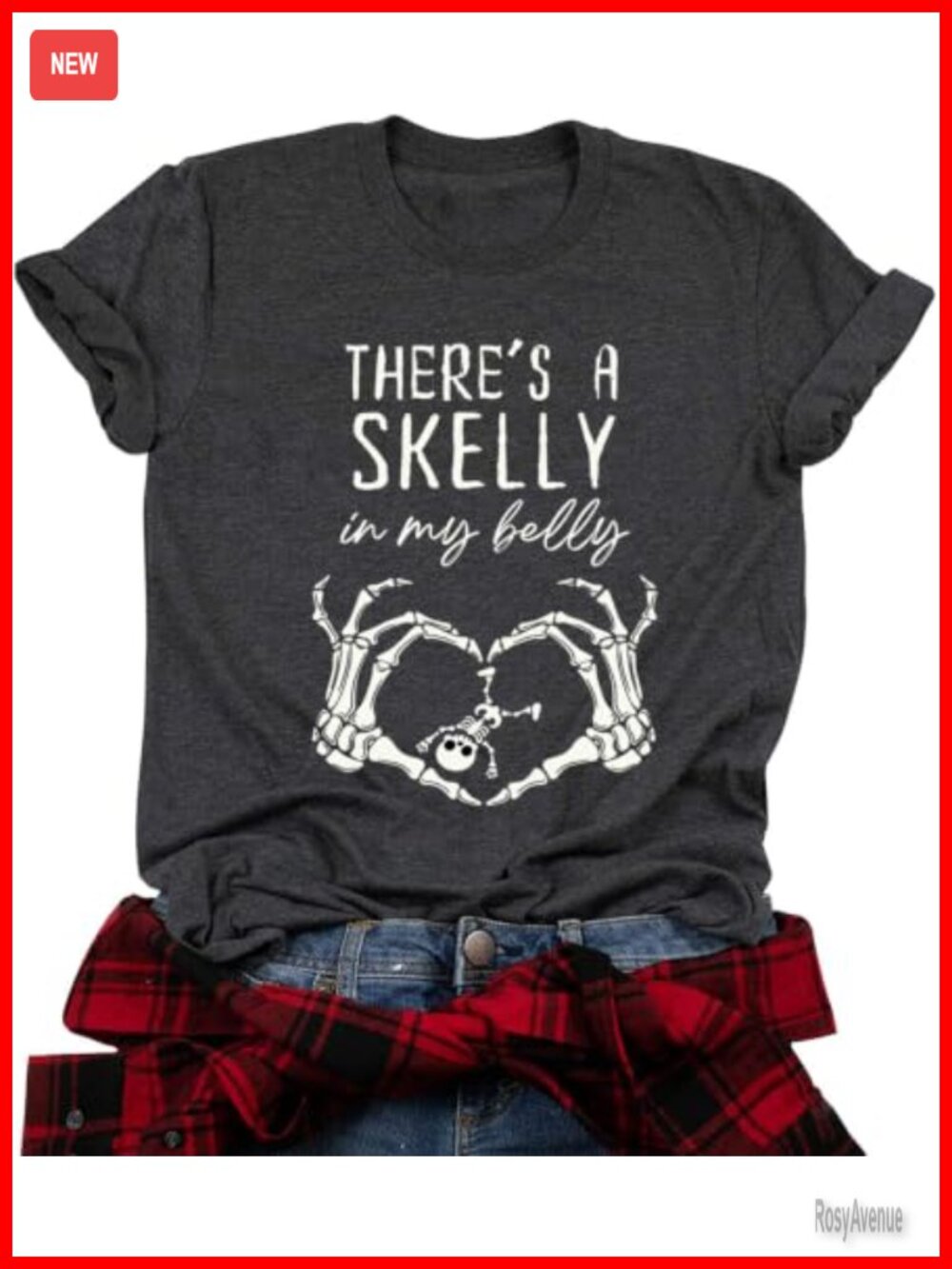 Maternity Halloween Pregnancy Announcement T-Shirt Cotton Blend Tee